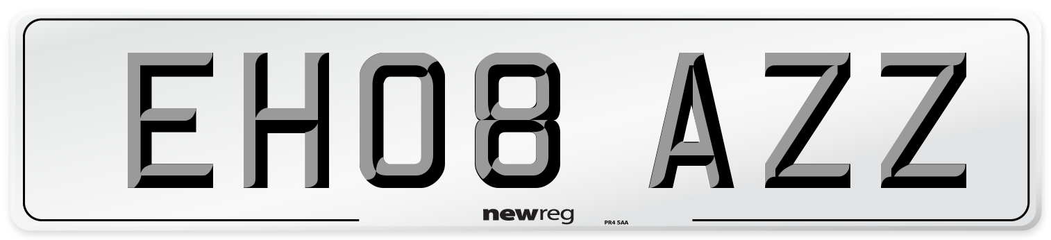 EH08 AZZ Number Plate from New Reg